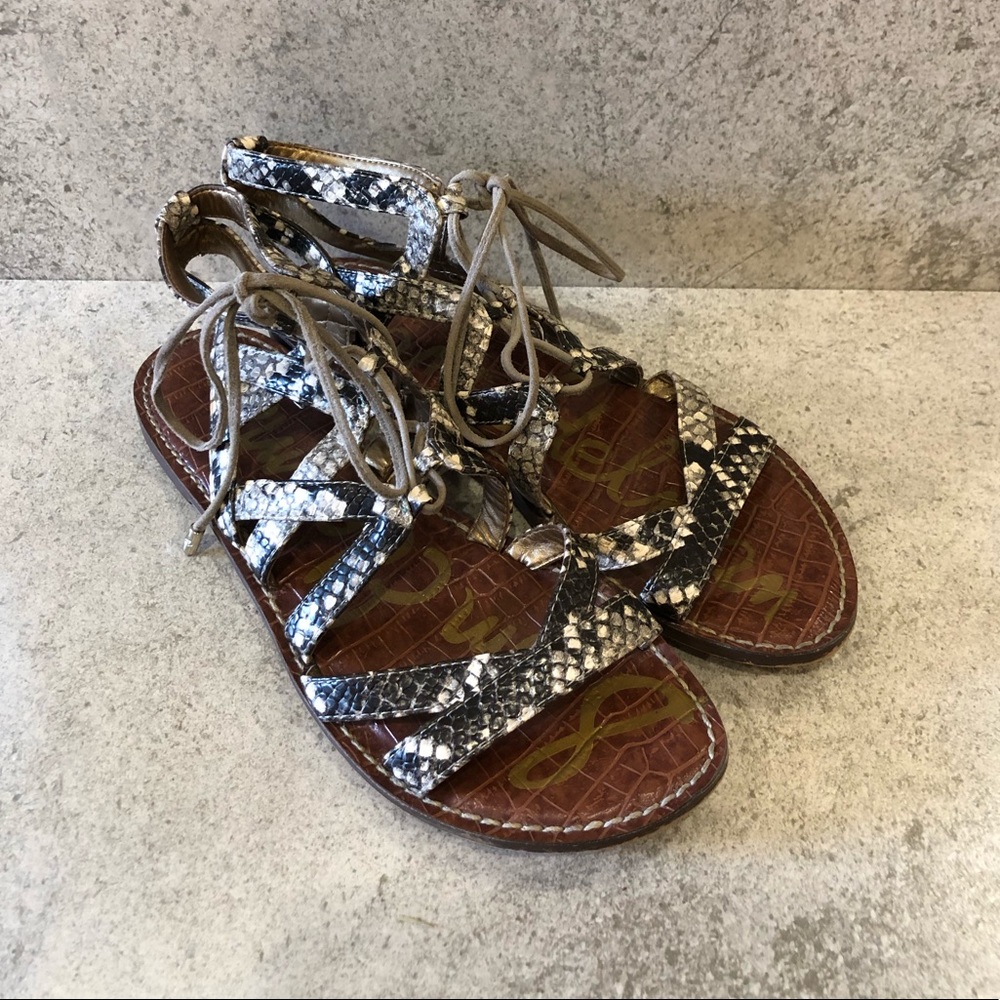 Sam Edelman Gemma Snake Print Sandals, 8